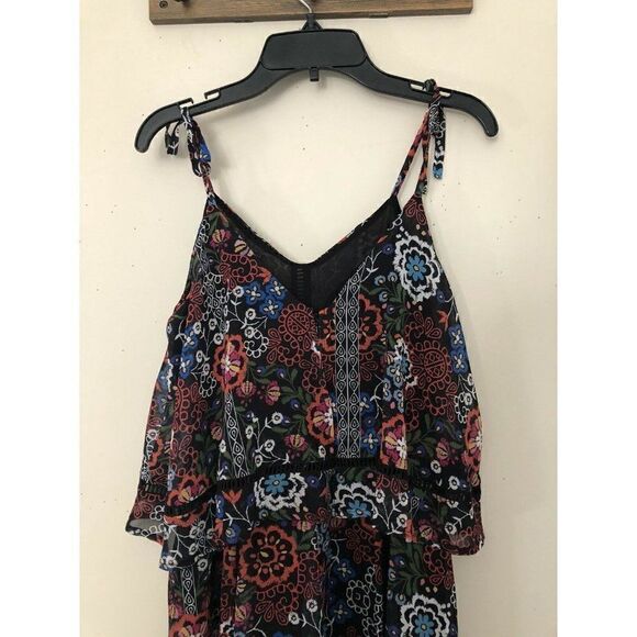 NWT NICHOLAS Sz 2 SLEEVELESS POPOVER MINI DRESS BORDER FLORAL $495 - Picture 9 of 11